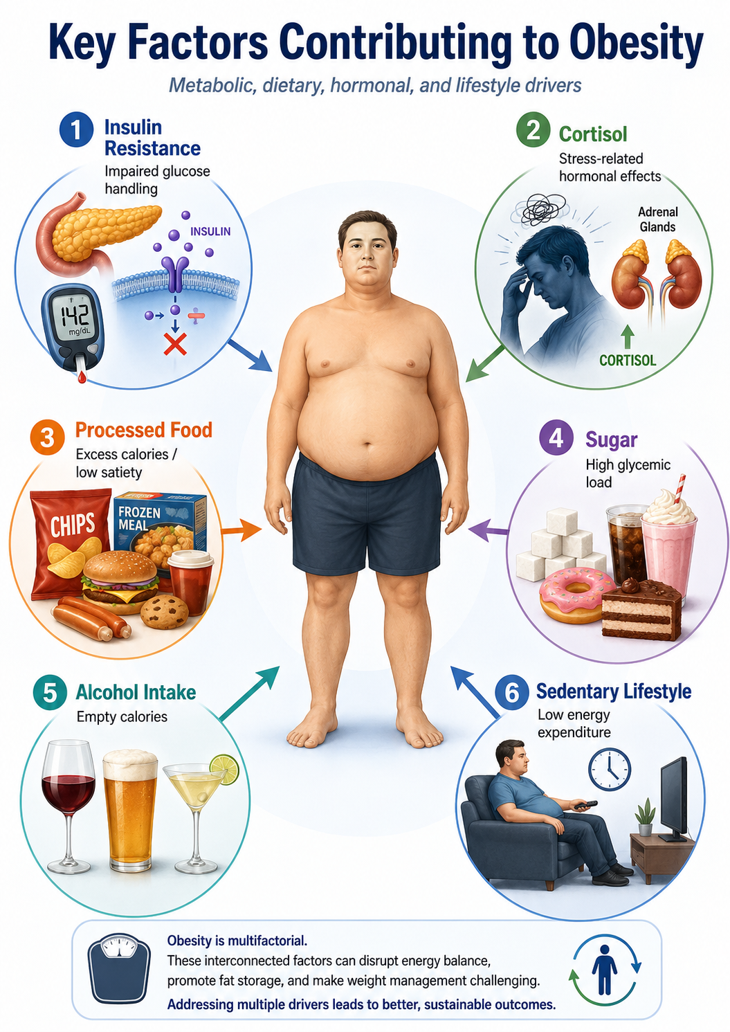Key factors that contribute to obesity